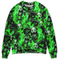 Green Flame Skull Burning Sweater For Alternative Outfits Seasonal Events And Everyday Comfort