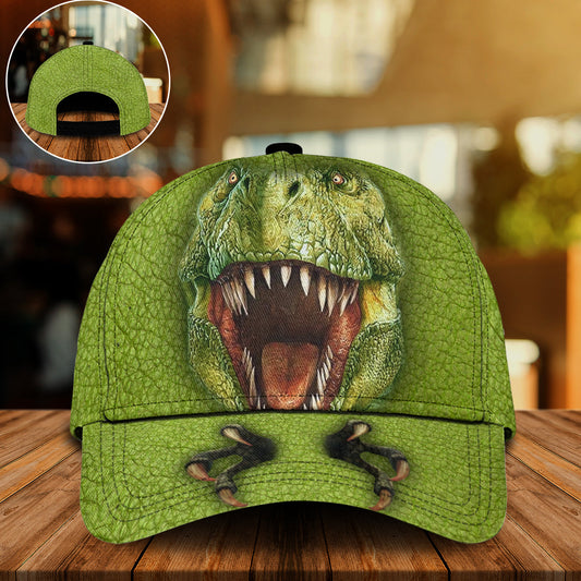 Green Dinosaur Cool Classic Cap For Comfortable Casual Wear Holidays And Outdoor Trips