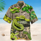Green Snake Hawaiian Shirt For Tropical Holidays, Outdoor Gatherings, And Everyday Comfort