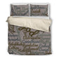 Gray Holy Bible Books Beige Bedding Cover For Faith Bedroom Decor