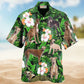 Tropical Greyhound Leaf Pattern Hawaiian Shirt For Beach Days, Summer Outings, And Thoughtful Gift Giving