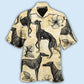 Tropical Floral Greyhound Hawaiian Shirt With All Over Print For Island Holidays Summer Parties And Casual Outdoor Wear