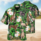 Tropical Greyhound Leaf Pattern Hawaiian Shirt For Beach Days, Summer Outings, And Thoughtful Gift Giving
