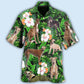 Tropical Floral Greyhound Leaf Hawaiian Shirt Artwork Detail For Resort Trips And Outdoor Activities