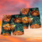 BBQ Grilled Food Lover Lifestyle Beach Shorts Design Detail For Casual Warm Weather Outfits