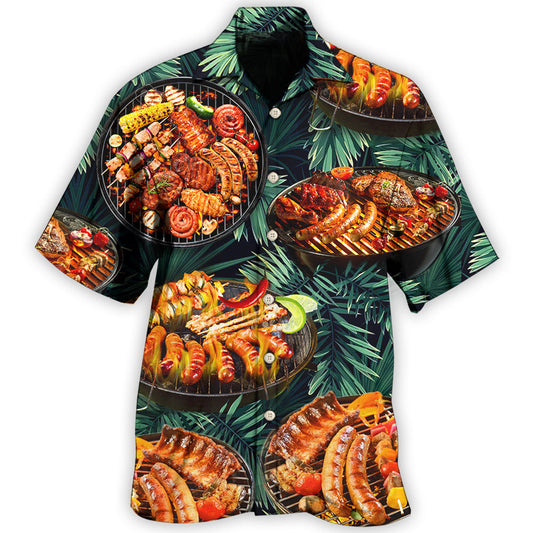 Classic Creative BBQ Grilling Hawaiian Shirt For Tropical Holidays, Outdoor Gatherings, And Everyday Comfort