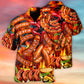 Creative BBQ Grilled Sausage Food Hawaiian Shirt For Hobby Lovers, Coastal Trips, And Relaxed Everyday Wear