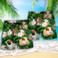 Guinea Pig Tropical Leaf Green Beach Shorts Print View For Coastal Escapes And Casual Outings