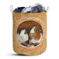 Guinea Pig Bamboo Wave Laundry Basket For Bathroom Bedroom Storage