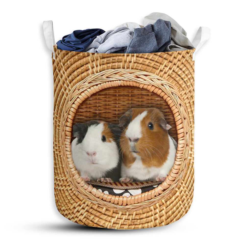 Guinea Pig Bamboo Wave Laundry Basket For Bathroom Bedroom Storage