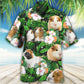 Green Tropical Pig Guinea Leaf Hawaiian Shirt Artwork View For Coastal Escapes And Resort Style