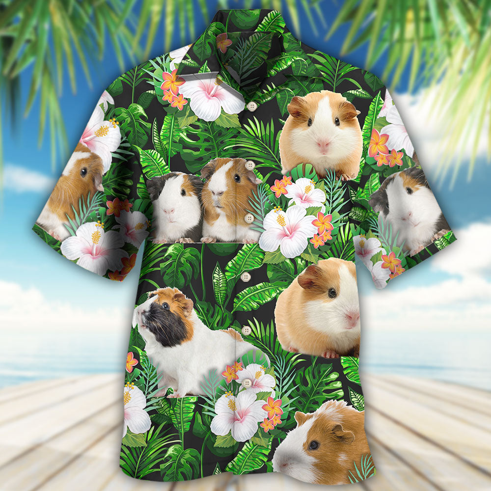 Green Tropical Pig Guinea Leaf Hawaiian Shirt Artwork View For Coastal Escapes And Resort Style