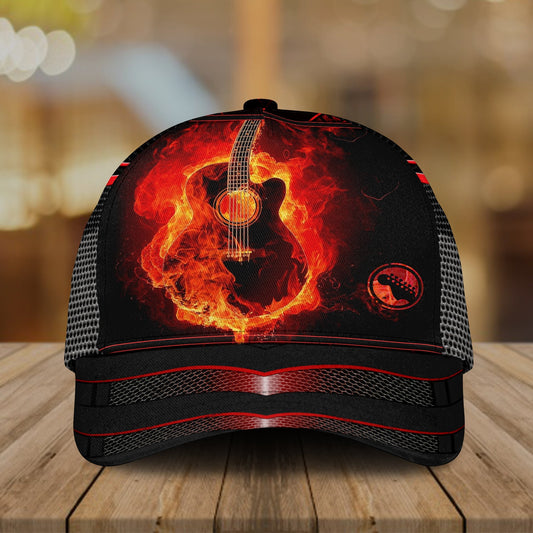 Guitar Fire Classic Cap For Daily Outfits Festivals And Thoughtful Gift Giving