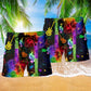 Guitar Rainbow Music Beach Shorts For Poolside Relaxation And Summer Adventures