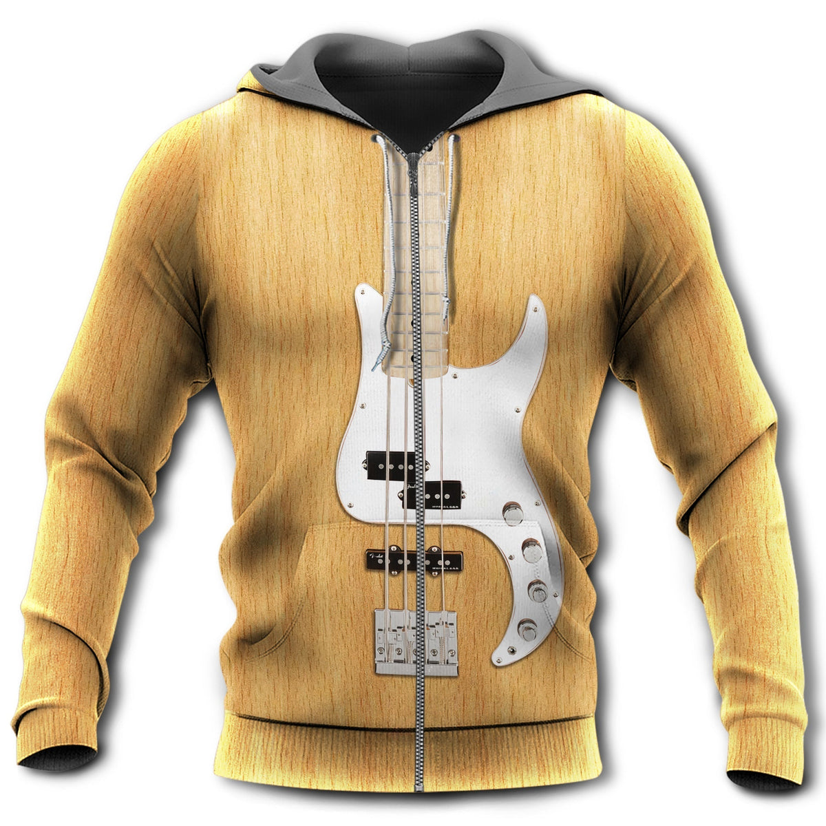 Bass Guitar Hoodie For Lake Days Outdoor Travel And Thoughtful Angler Gifting
