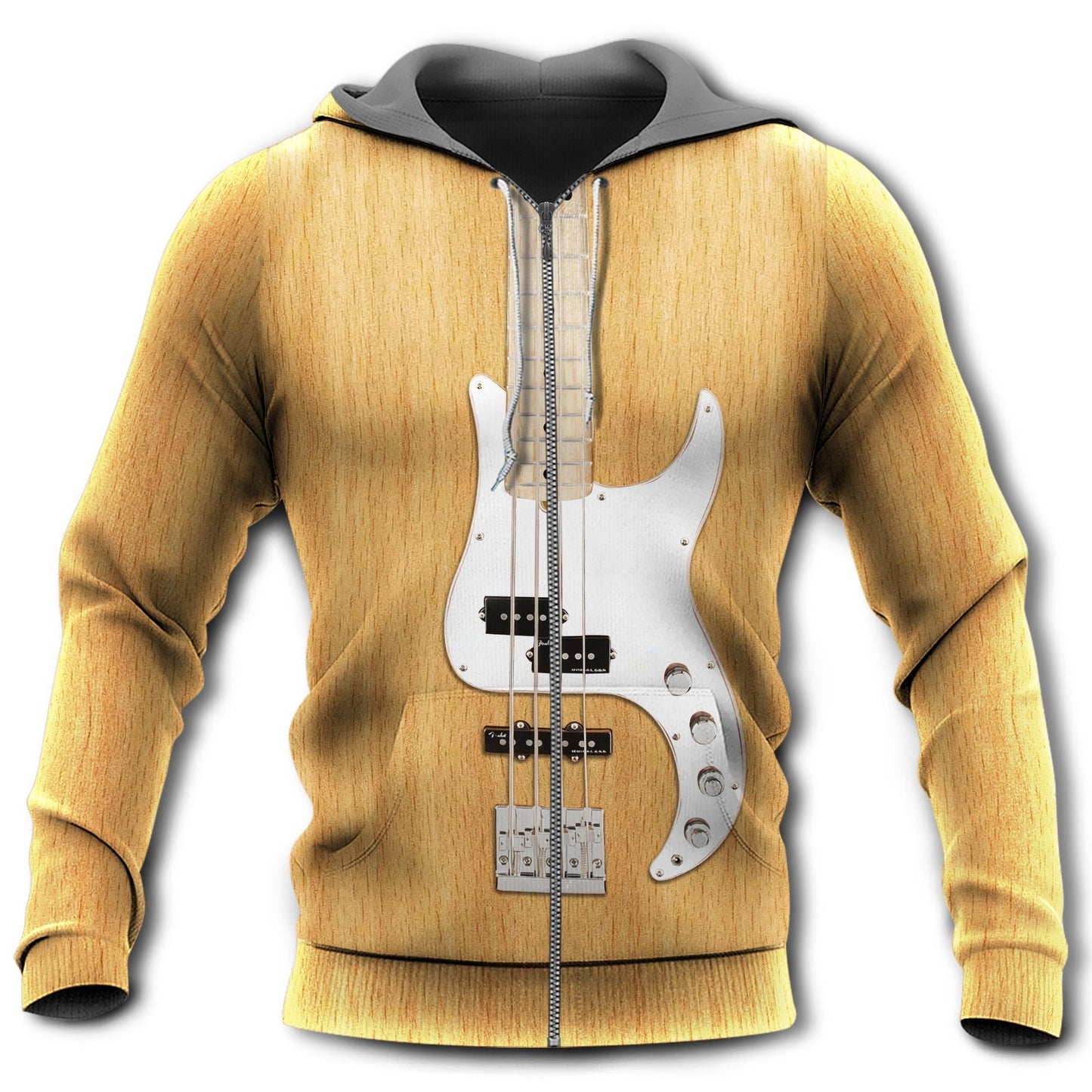 Bass Guitar Hoodie For Lake Days Outdoor Travel And Thoughtful Angler Gifting