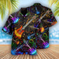 Guitar Hawaiian Shirt With All Over Print For Beach Parties Vacation Travel And Relaxed Casual Style