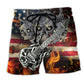 Guitar Independence Day Patriot Beach Shorts For Resort Travel And Thoughtful Summer Gifting