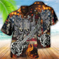 Guitar Independence Day American Hawaiian Shirt For Summer Vacation And Beach Travel
