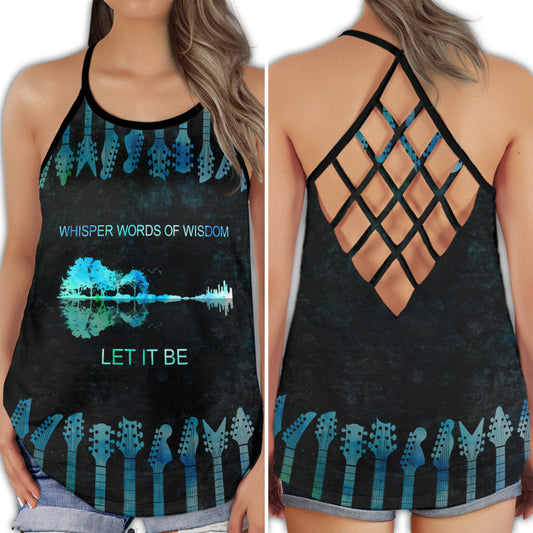 Guitar Soul Let It Be Hollow Tank Top For Studio Practice And Festival Wear