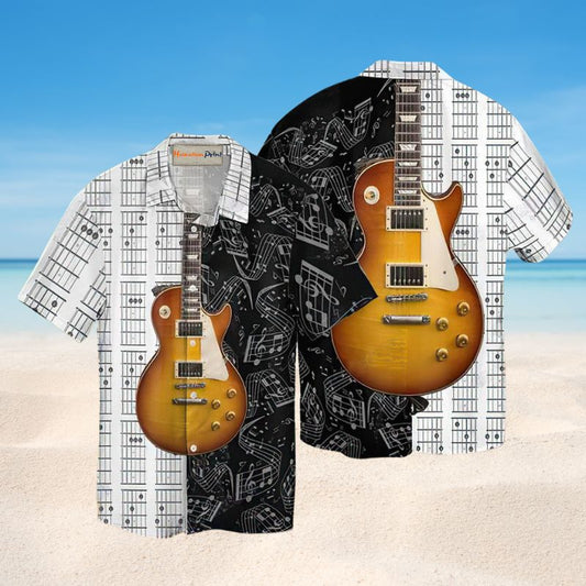 Guitar Electric Musician Hawaiian Shirt For Coastal Travel, Casual Events, And Comfortable Summer Wear