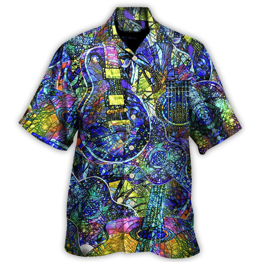 Music Guitar Passion Hawaiian Shirt For Casual Weekend, Outdoor Event, And Vacation Style