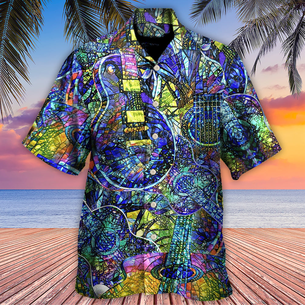 Music Guitar Passion Hawaiian Shirt For Vacation Cruise, Beachside Event, And Comfortable Travel Wear