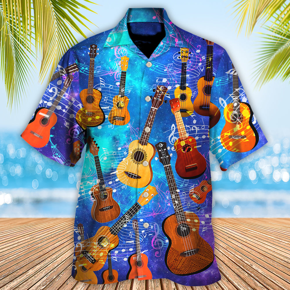 Guitar Ukulele Hawaiian Shirt For Beach Parties And Weekend Getaways