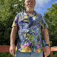 Guitar Hawaiian Shirt Design View For Casual Summer Styling