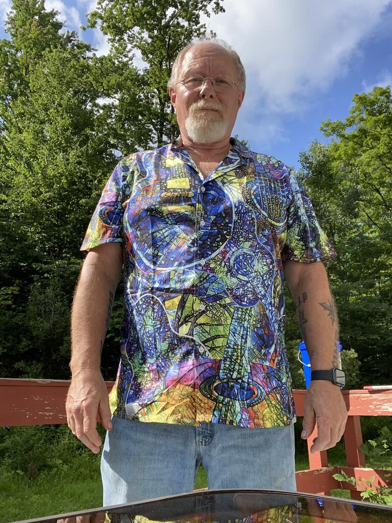 Guitar Hawaiian Shirt Design View For Casual Summer Styling