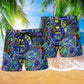 Guitar Music Beach Shorts Artwork Detail For Music Lovers And Gift Giving