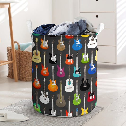 Many Color Guitar Lover Laundry Basket For Bathroom Bedroom Storage