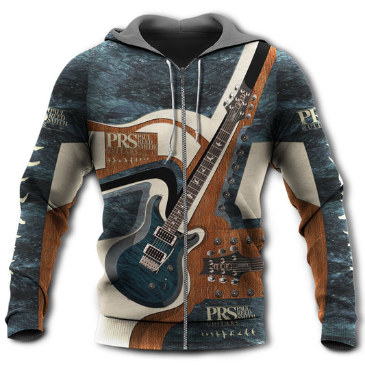 Blue Metal Guitar Wood Hoodie For Music Culture Travel Days And Comfortable Casual Wear