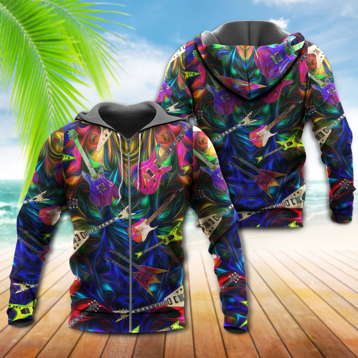 Electric Guitar Music Power Hoodie For Rehearsals Weekend Outings And Comfortable Streetwear