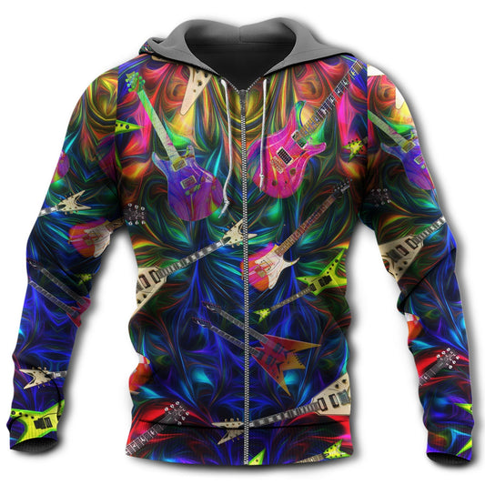 Electric Guitar Music Power Hoodie For Rehearsals Weekend Outings And Comfortable Streetwear