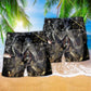 Guitar Music Beach Shorts Pattern Detail For Seaside Leisure And Comfortable Daily Use