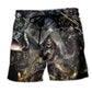 Guitar Get Playful On Music Beach Shorts Pattern View For Weekend Trips And Outdoor Activities