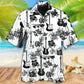Electric Guitar Hawaiian Shirt With Detailed Graphic For Summer Vacation Beach Travel And Casual Wear
