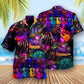 Guitar And Cat Hawaiian Shirt With All Over Print For Summer Travel Coastal Events And Thoughtful Gift Giving