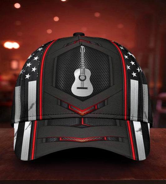 Guitar Red Flag Carbon Classic Cap For Daily Outfits Festivals And Thoughtful Gift Giving