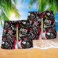 Christmas Guitar Rock Soul Beach Shorts Pattern Detail For Holiday Travel And Leisure And Relaxation