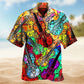 Creative Guitar Scroll Hawaiian Shirt For Resort Trips, Coastal Parties, And Warm Weather Style