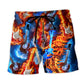 Guitar Fire Many Guitars Quote Beach Shorts Print Detail For Casual Warm Weather Outfits