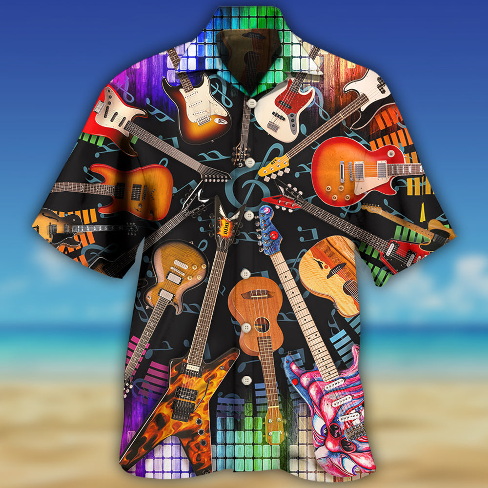 Guitar Music Hawaiian Shirt For Warm Weather Adventures And Everyday Comfort