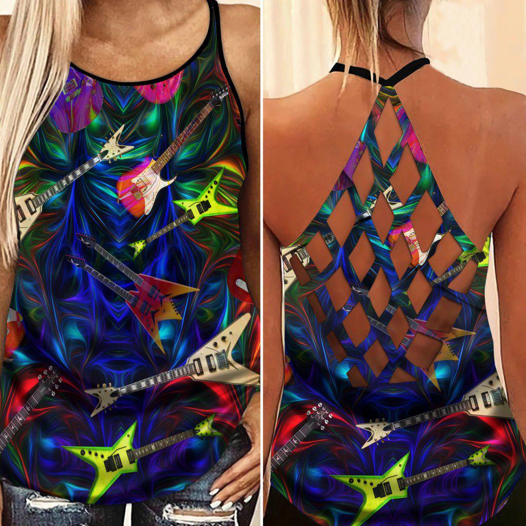 Guitar Is My Soul Hollow Tank Top For Performance Practice And Weekend Wear