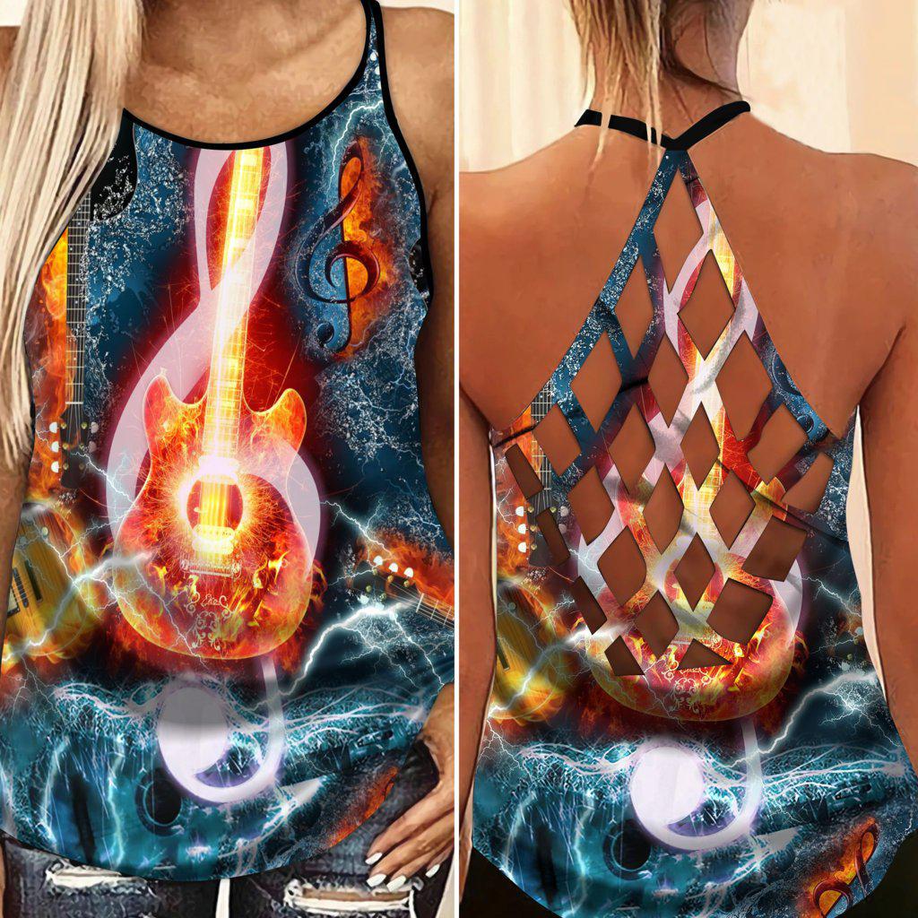 Guitar Is My Soul Hollow Tank Top For Music Activities And Travel Style
