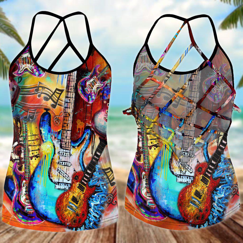Guitar Is My Soul Hollow Tank Top For Dance Classes And Outdoor Events