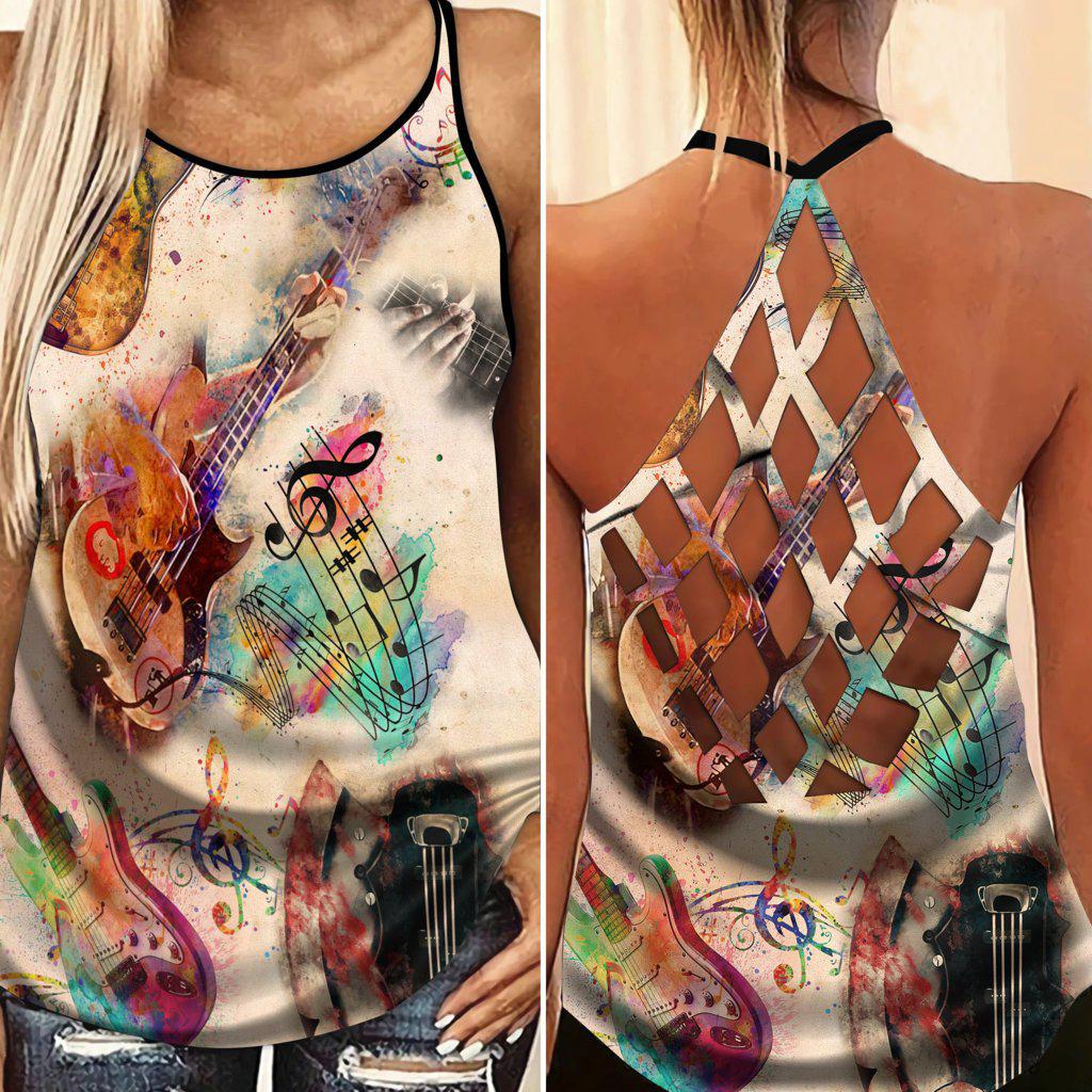 Guitar Is My Soul Hollow Tank Top For Dance Sessions And Casual Style