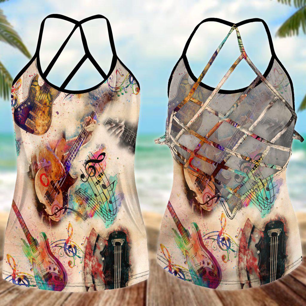 Guitar Is My Soul Hollow Tank Top For Dance Sessions And Casual Style
