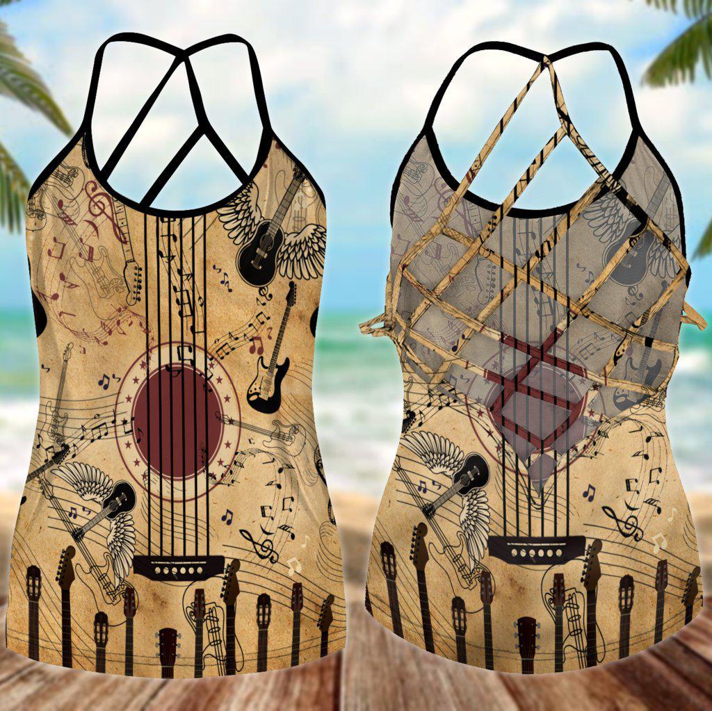 Guitar Is My Soul Hollow Tank Top For Studio Practice And Festival Wear